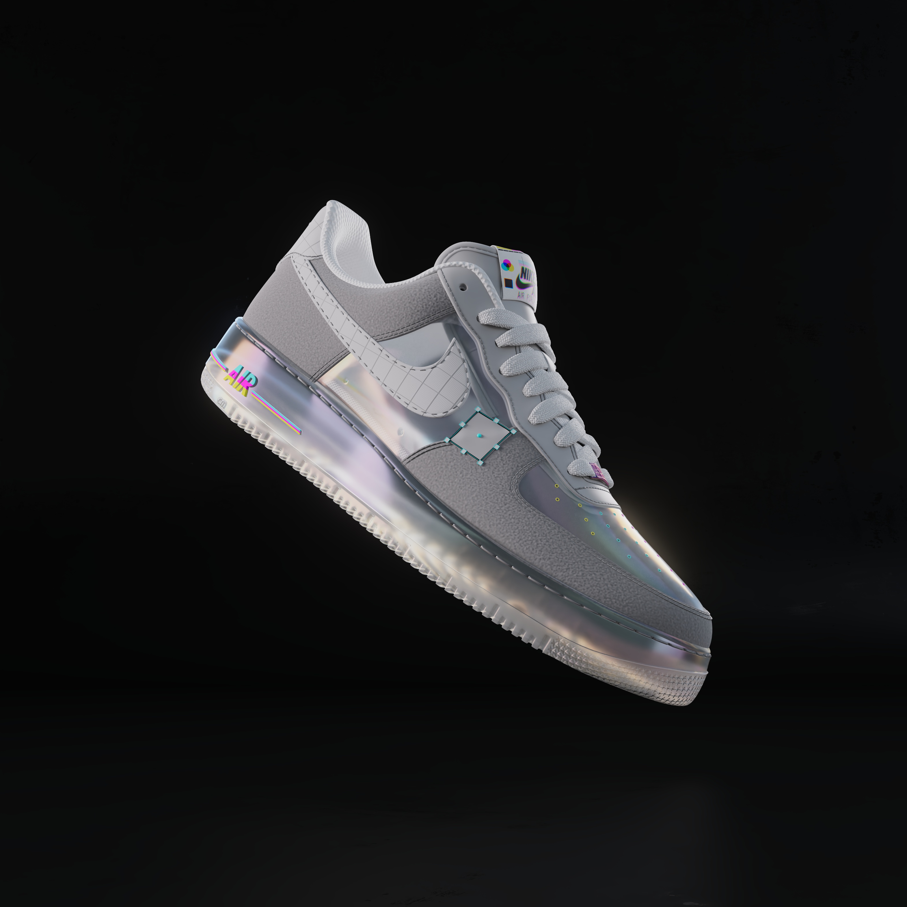 holographic nike air force ones